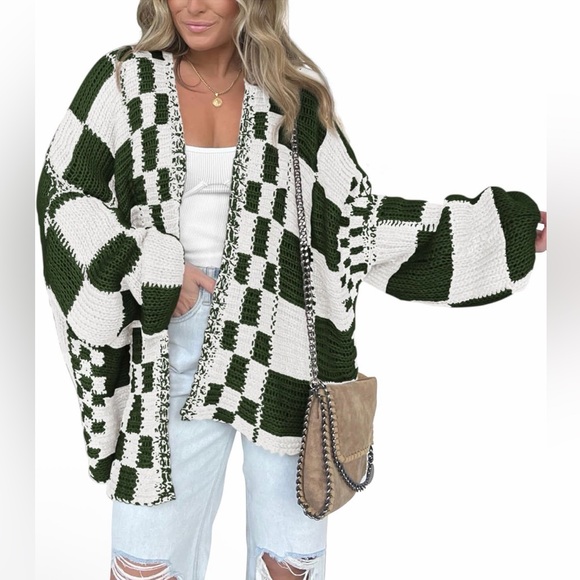 None Sweaters - 🆕Long Sleeve Open Front Chunky Knit Cardigan